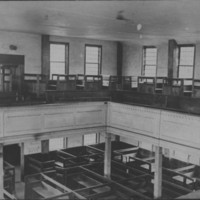 Rockingham Meeting House - Interior from Balcony into Southeast Corner.