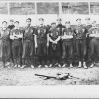 Baseball Team. Bellows Falls at Barber Park. 1911.