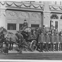 Chemical Truck, Crew, Horses. 1910