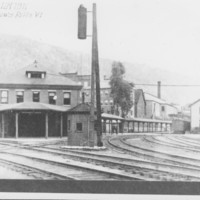 Railway Depot and Freight House. Bellows Falls, VT.