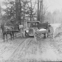 Collision. 1916. Glynn and Thayer. Auto and Buggy.