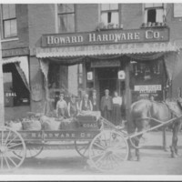 Store: Howard Hardware Co. Employees and Delivery Wagon.