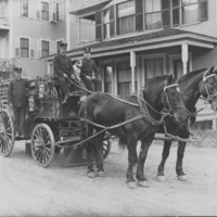 Chemical Truck, Horses, Men, Dog B.F.F.D.