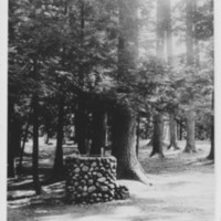 Barber Park: Stone Drinking fountain.