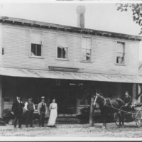 Store: Hall&#039;s Grocery Store. Store, Family and Wagon.