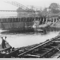 Coffer Dam on Original Dam. 1927-1928.