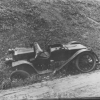 Car Wrecked by L.S. Royce. 7/26/1918.