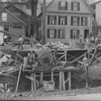 Bridge:Construction of Canal Street Bridge.