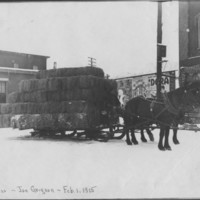 Crop: Winter Hay. (Driver is Joe Grignon). 2/1/1915.