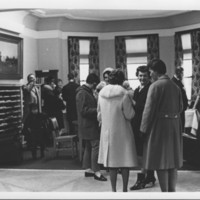 Library Addition Dedication: Visitors in North Wing.