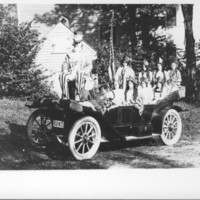 Parade Entry: Shorty Smith, Group of Girls, 1912 Auto