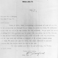 Copy: Letter Concerning an Accident.
