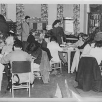 Library Activity in North Wing. School Vacation. February, 1965.