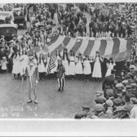 Flag &amp; Flag Bearers Led By Shorty Smith. 1913.