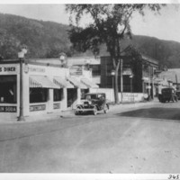 Young&#039;s Diner. Rockingham Street, Bellows Falls, VT. 1930.