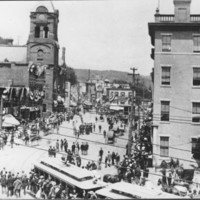 Bellows Falls: The Square, Decorated.