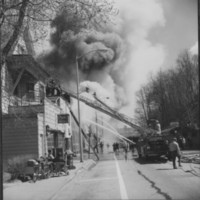 Fire: Rockingham Street. Bellows Falls, VT. 4/17/77.