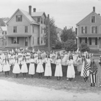 Flag, Flag Bearers &amp; Shorty Smith. 1913