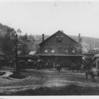 Railway Depot. Bellows Falls, VT. Late 1800s.