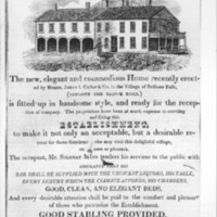 Mansion House Advertisment. 7/1/1826