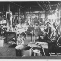 Vermont Farm Machine Company. Artist&#039;s Sketch of Plant: Welding and Training Shop.