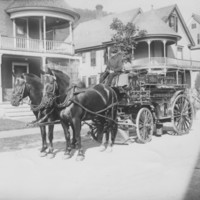 Chemical Truck and horses. B.F.F.D. 1909