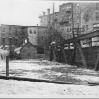 Flood: November, 1927. Canal Railroad Bridge.