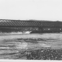 Bridge: Steel Truss Rail;way Over Dam.