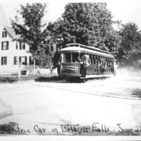 First Car on Atkinson Street. 6/28/1900.