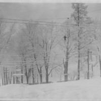 Bellows Falls: Westminster Street. Fountain. Winter.