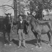 Mare and Colt with Owner