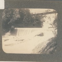 Saxtons River Dam and Bridge. Westminster St., Bellows Falls, VT.