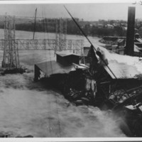 Flood: November, 1927. Mills &amp; Power Company Yard.