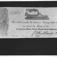 Ticket Copy: Connecticut Vallet Steamboat Co.