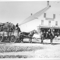 Three Horse Hitch. Saxtons River Mill.