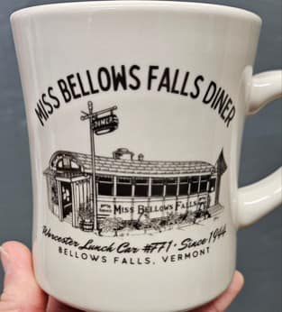 Miss Bellows Falls coffee cup